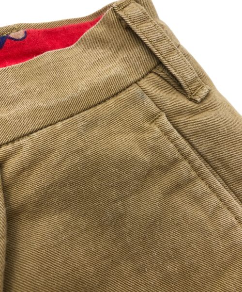 SUGAR CANE（シュガーケーン）SUGAR CANE (シュガーケーン) パンツ ベージュ×レッド サイズ:76cm (W30)の古着・服飾アイテム