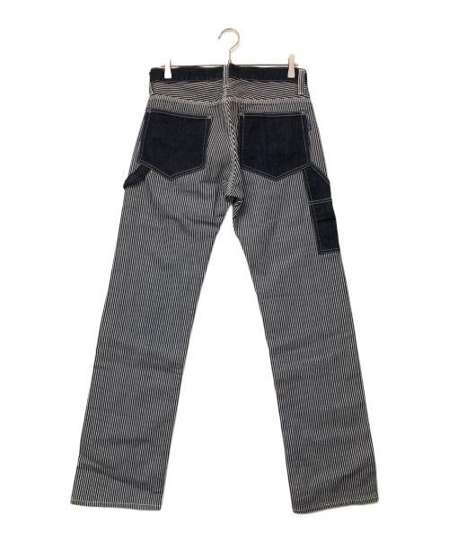 KOJIMA GENES（コジマジーンズ）KOJIMA GENES (コジマジーンズ) ヒッコリーデニムパンツ インディゴ×ホワイト サイズ:SIZE 81cm (W32)の古着・服飾アイテム