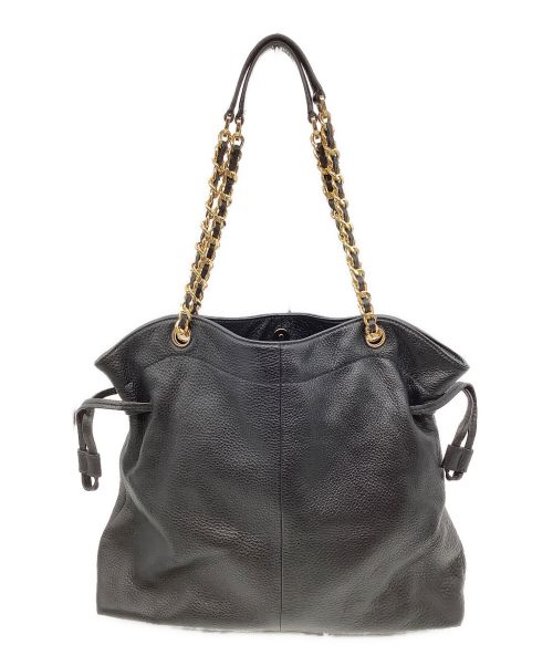 TORY BURCH（トリーバーチ）TORY BURCH (トリーバーチ) 巾着チェーンショルダーバッグ ブラックの古着・服飾アイテム