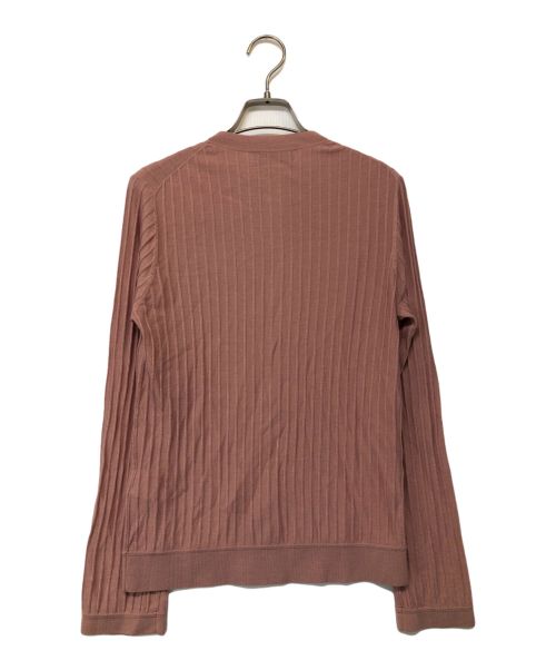 TOMORROW LAND collection（トゥモローランドコレクション）TOMORROW LAND collection (トゥモローランドコレクション) カシミヤシルクリブクルーネックカーディガン ピンク サイズ:SIZESの古着・服飾アイテム