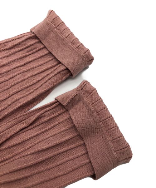 TOMORROW LAND collection（トゥモローランドコレクション）TOMORROW LAND collection (トゥモローランドコレクション) カシミヤシルクリブクルーネックカーディガン ピンク サイズ:SIZESの古着・服飾アイテム