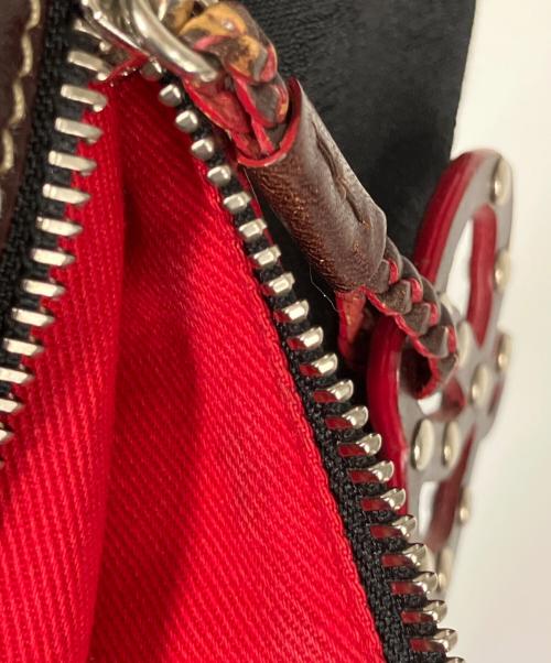 LOEWE（ロエベ）LOEWE (ロエベ) ハンドバッグ ブラック×レッドの古着・服飾アイテム