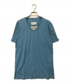 Maison Margielaメゾンマルジェラ）の古着「STEREO TYPE　Vネックカットソー」｜ブルー