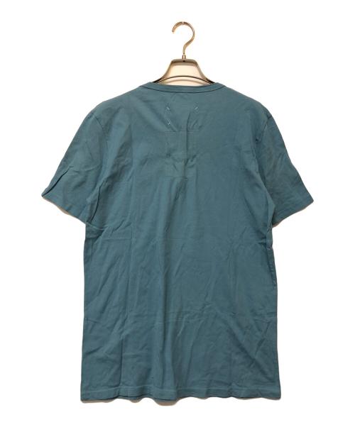 Maison Margiela（メゾンマルジェラ）Maison Margiela (メゾンマルジェラ) STEREO TYPE　Vネックカットソー ブルー サイズ:SIZE 48の古着・服飾アイテム