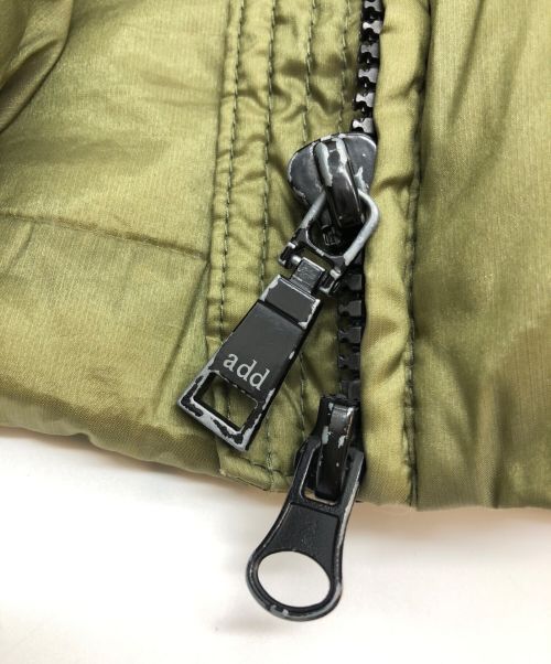 add（エーディーディー）add (エーディーディー) ダウンコート オリーブ サイズ:4の古着・服飾アイテム