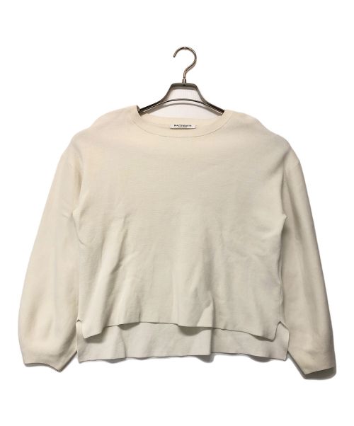 BEAUTY&YOUTH UNITED ARROWS（ビューティーアンドユースユナイテッドアローズ）BEAUTY&YOUTH UNITED ARROWS (ビューティーアンドユースユナイテッドアローズ) ミラノリブカーブスリーブニットプルオーバー ホワイト サイズ:不明の古着・服飾アイテム