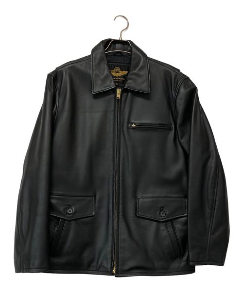 MORGAN PRODUCTIONS（モーガン プロダクションズ）MORGAN PRODUCTIONS (モーガン プロダクションズ) レザージャケット ブラック サイズ:40の古着・服飾アイテム