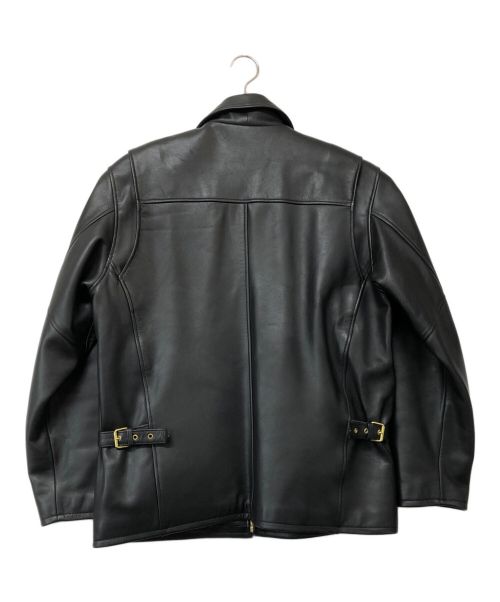 MORGAN PRODUCTIONS（モーガン プロダクションズ）MORGAN PRODUCTIONS (モーガン プロダクションズ) レザージャケット ブラック サイズ:40の古着・服飾アイテム