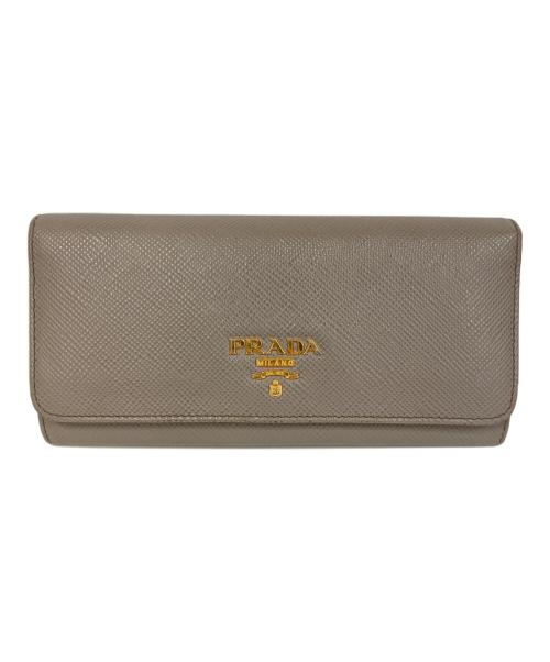 PRADA（プラダ）PRADA (プラダ) 長財布 グレーの古着・服飾アイテム