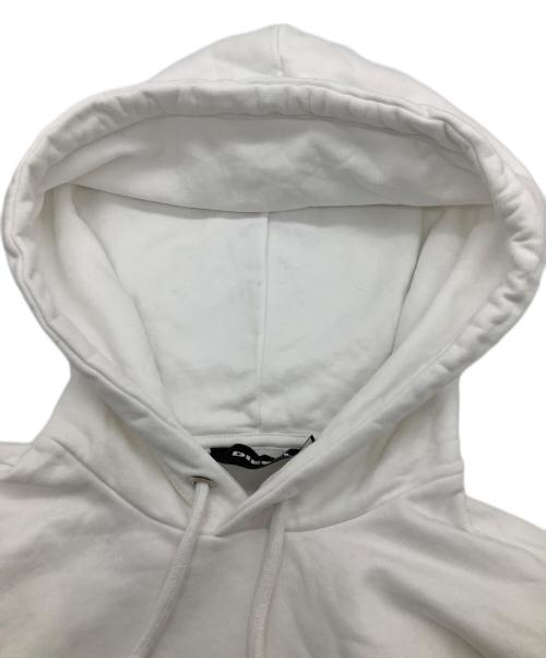 DIESEL（ディーゼル）DIESEL (ディーゼル) プルオーバーパーカー ホワイト×ブラック サイズ:SIZE Mの古着・服飾アイテム