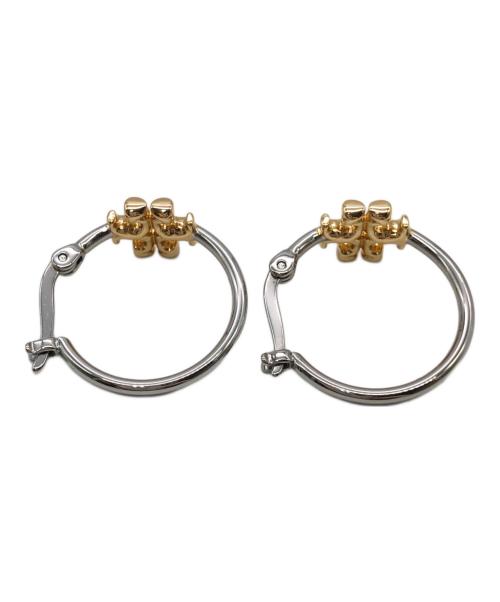 TORY BURCH（トリーバーチ）TORY BURCH (トリーバーチ) ピアス シルバー×ゴールドカラーの古着・服飾アイテム