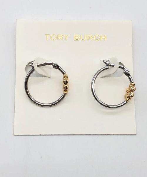 TORY BURCH（トリーバーチ）TORY BURCH (トリーバーチ) ピアス シルバー×ゴールドカラーの古着・服飾アイテム