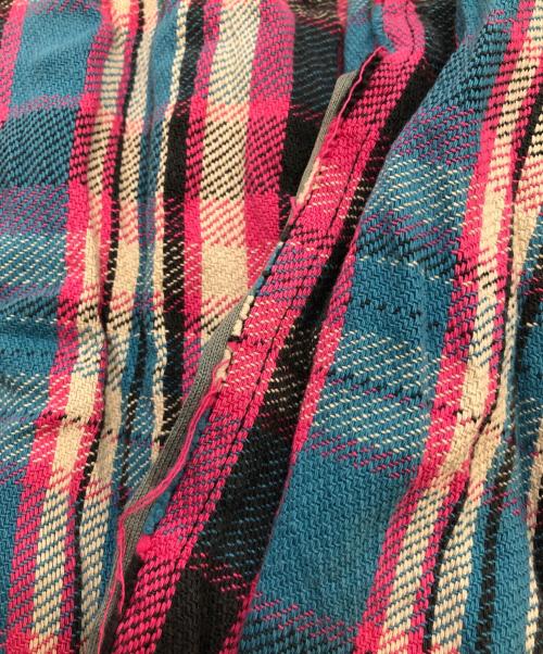 Junhashimoto（ジュンハシモト）junhashimoto (ジュンハシモト) チェックシャツ ピンク×ブルー サイズ:4の古着・服飾アイテム