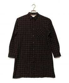 PAUL SMITH（ポールスミス）の古着「タッターソールロングシャツ」｜ブラック×レッド