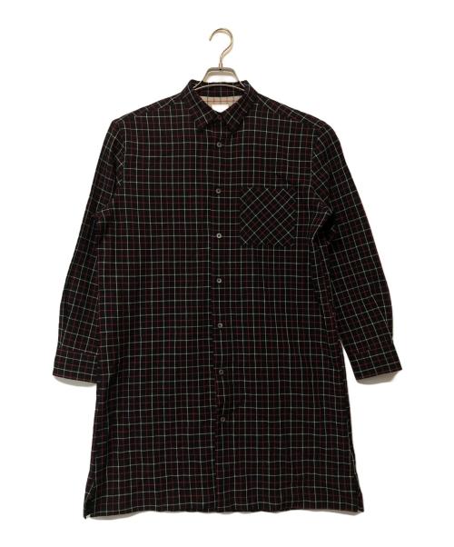 PAUL SMITH（ポールスミス）Paul Smith (ポールスミス) タッターソールロングシャツ ブラック×レッド サイズ:SIZE Mの古着・服飾アイテム