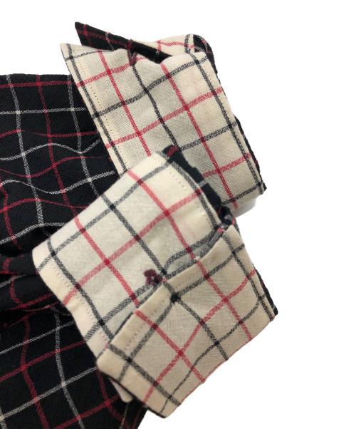 PAUL SMITH（ポールスミス）Paul Smith (ポールスミス) タッターソールロングシャツ ブラック×レッド サイズ:SIZE Mの古着・服飾アイテム