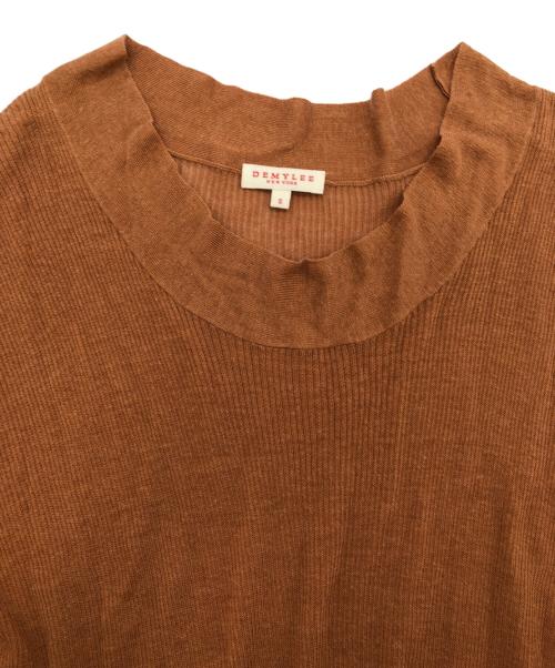 DEMYLEE（デミリー）DEMYLEE (デミリー) シアーショートスリーブニットワンピース ライトブラウン サイズ:SIZE Sの古着・服飾アイテム