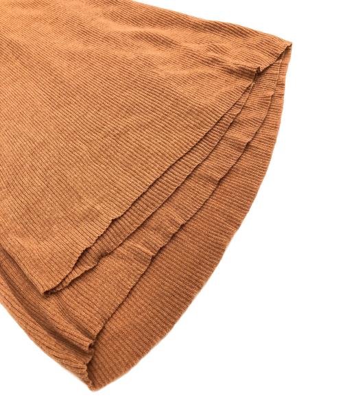 DEMYLEE（デミリー）DEMYLEE (デミリー) シアーショートスリーブニットワンピース ライトブラウン サイズ:SIZE Sの古着・服飾アイテム