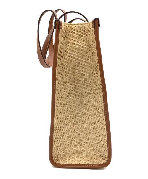 GUESS（ゲス）GUESS (ゲス) カゴトートバッグ ベージュ×ブラウンの古着・服飾アイテム