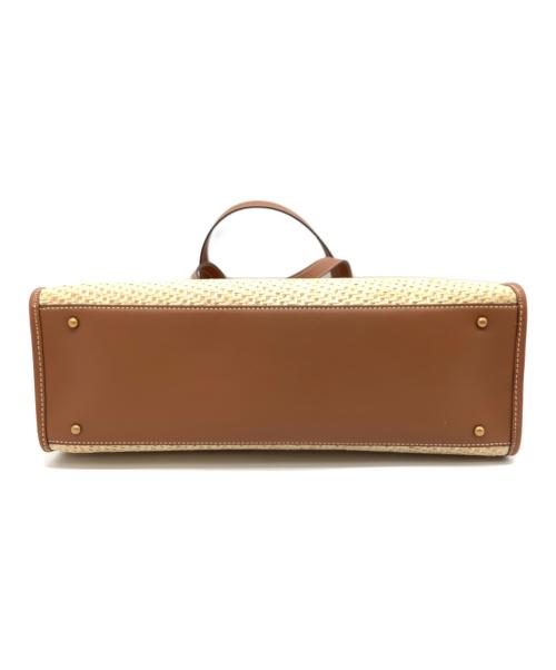 GUESS（ゲス）GUESS (ゲス) カゴトートバッグ ベージュ×ブラウンの古着・服飾アイテム