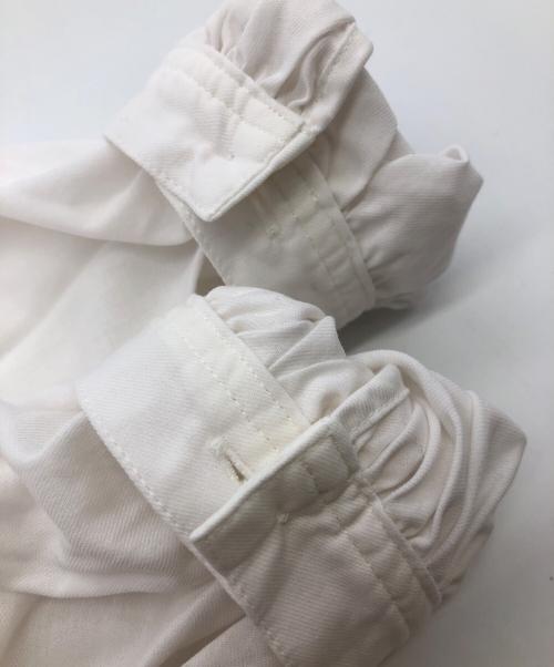 BALLSEY（ボールジィ）BALLSEY (ボールジィ) クリスタルコットンギャザーパフブラウス ホワイト サイズ:36の古着・服飾アイテム