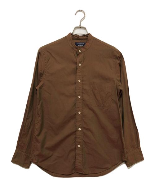 TOMORROW LAND PILGRIM（トゥモローランド ピルグリム）TOMORROW LAND PILGRIM (トゥモローランド ピルグリム) コットンシャンブレーバンドカラーシャツ ブラウン サイズ:SIZE Sの古着・服飾アイテム