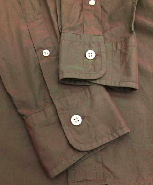 TOMORROW LAND PILGRIM（トゥモローランド ピルグリム）TOMORROW LAND PILGRIM (トゥモローランド ピルグリム) コットンシャンブレーバンドカラーシャツ ブラウン サイズ:SIZE Sの古着・服飾アイテム