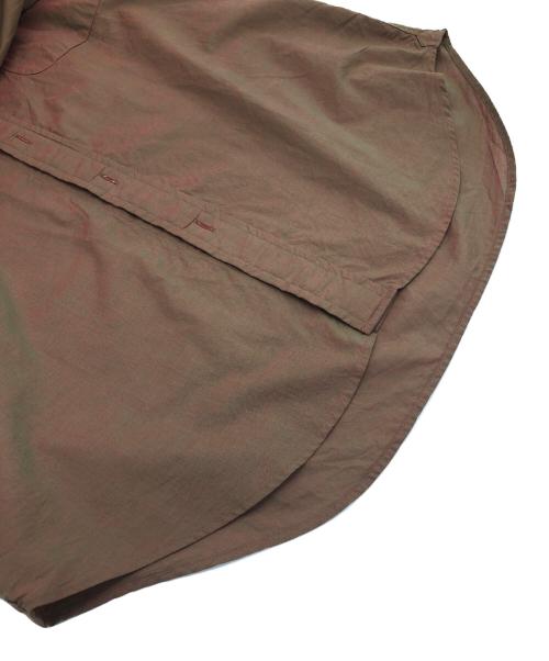TOMORROW LAND PILGRIM（トゥモローランド ピルグリム）TOMORROW LAND PILGRIM (トゥモローランド ピルグリム) コットンシャンブレーバンドカラーシャツ ブラウン サイズ:SIZE Sの古着・服飾アイテム