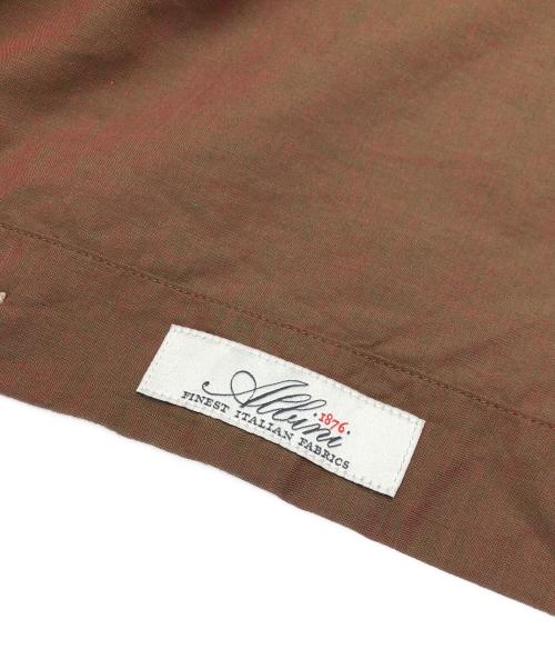 TOMORROW LAND PILGRIM（トゥモローランド ピルグリム）TOMORROW LAND PILGRIM (トゥモローランド ピルグリム) コットンシャンブレーバンドカラーシャツ ブラウン サイズ:SIZE Sの古着・服飾アイテム