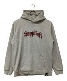 SUPPLIER（サプライヤー）の古着「プルオーバーパーカー」｜グレー×レッド