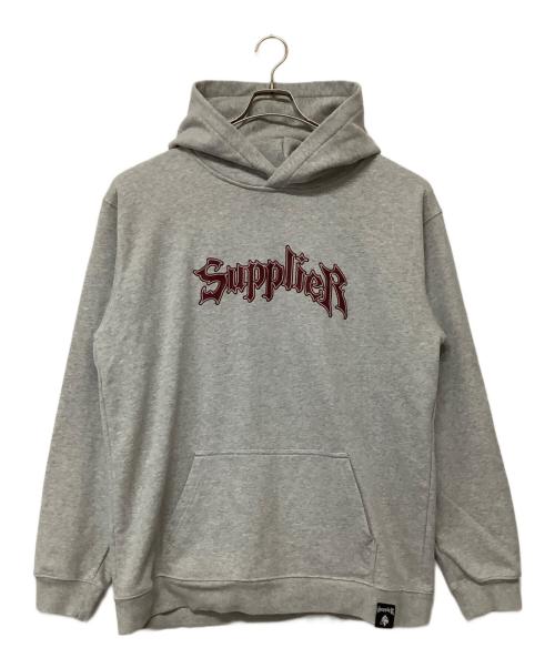 SUPPLIER（サプライヤー）SUPPLIER (サプライヤー) プルオーバーパーカー グレー×レッド サイズ:SIZE XXLの古着・服飾アイテム