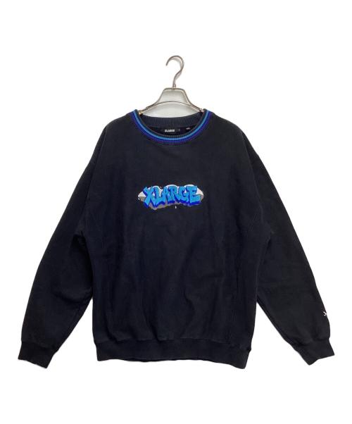 X-LARGE（エクストララージ）X-LARGE (エクストララージ) スウェット ブラック×ブルー サイズ:Lの古着・服飾アイテム