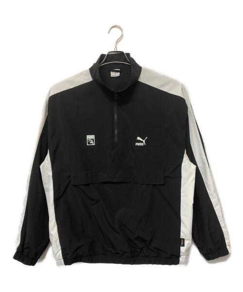 PUMA（プーマ）PUMA (プーマ) X-LARGE (エクストララージ) ハーフジップジャケット ブラック サイズ:XLの古着・服飾アイテム