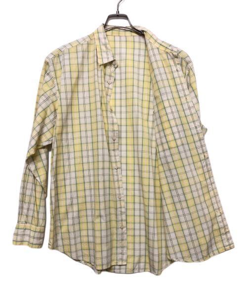 PAPAS（パパス）PAPAS (パパス) チェックシャツ イエロー サイズ:SIZE Mの古着・服飾アイテム