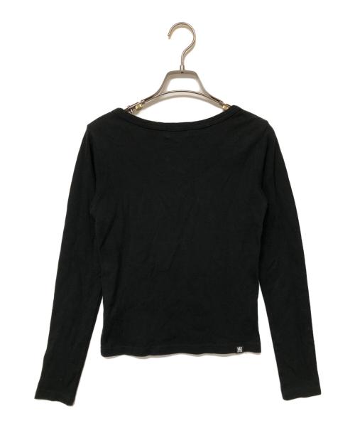Hysteric Glamour（ヒステリックグラマー）Hysteric Glamour (ヒステリックグラマー) 長袖カットソー ブラック×マルチカラー サイズ:Freeの古着・服飾アイテム