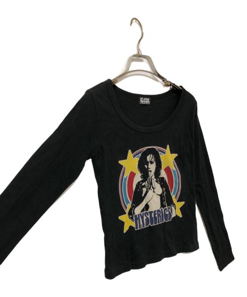 Hysteric Glamour（ヒステリックグラマー）Hysteric Glamour (ヒステリックグラマー) 長袖カットソー ブラック×マルチカラー サイズ:Freeの古着・服飾アイテム