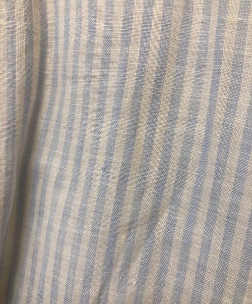 GALERIE VIE（ギャルリーヴィー）GALERIE VIE (ギャルリーヴィー) リネンスタンドカラーシャツ ブルー×ホワイト サイズ:36の古着・服飾アイテム