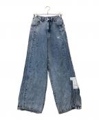 adidasアディダス）の古着「デニムパンツ」｜スカイブルー