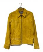 DOLCE & GABBANAドルチェ＆ガッバーナ）の古着「ジップスエードジャケット」｜イエロー
