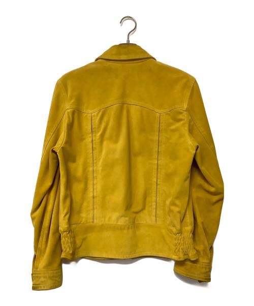 DOLCE & GABBANA（ドルチェ＆ガッバーナ）DOLCE & GABBANA (ドルチェ＆ガッバーナ) ジップスエードジャケット イエロー サイズ:48の古着・服飾アイテム