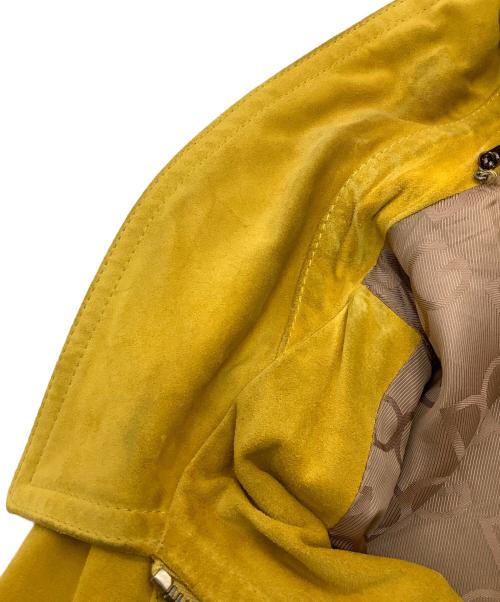 DOLCE & GABBANA（ドルチェ＆ガッバーナ）DOLCE & GABBANA (ドルチェ＆ガッバーナ) ジップスエードジャケット イエロー サイズ:48の古着・服飾アイテム