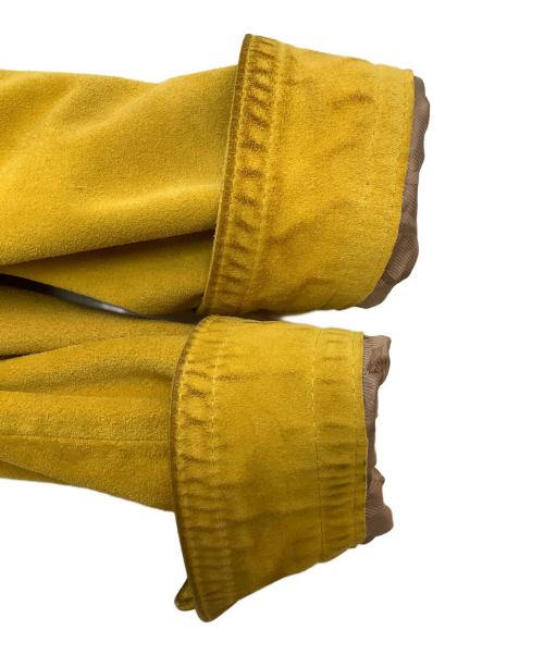 DOLCE & GABBANA（ドルチェ＆ガッバーナ）DOLCE & GABBANA (ドルチェ＆ガッバーナ) ジップスエードジャケット イエロー サイズ:48の古着・服飾アイテム