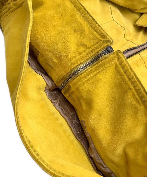 DOLCE & GABBANA（ドルチェ＆ガッバーナ）DOLCE & GABBANA (ドルチェ＆ガッバーナ) ジップスエードジャケット イエロー サイズ:48の古着・服飾アイテム