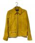 DOLCE & GABBANA（ドルチェ＆ガッバーナ）の古着「ジップスエードジャケット」｜イエロー