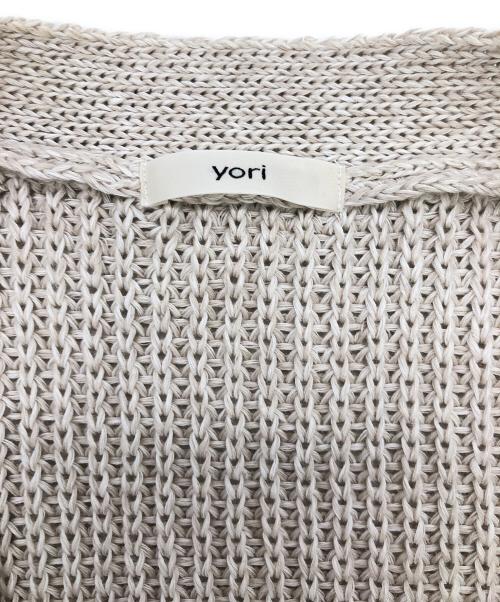 YORI（ヨリ）YORI (ヨリ) シャーベットカーディガン ベージュ サイズ:Freeの古着・服飾アイテム