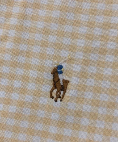 POLO RALPH LAUREN（ポロ・ラルフローレン）POLO RALPH LAUREN (ポロ・ラルフローレン) ロングスリーブシャツ ベージュ×ホワイト サイズ:SIZE Mの古着・服飾アイテム