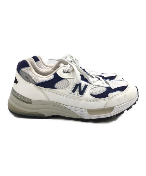 NEW BALANCE（ニューバランス）NEW BALANCE (ニューバランス) スニーカー ホワイト×ネイビー サイズ:28.5の古着・服飾アイテム
