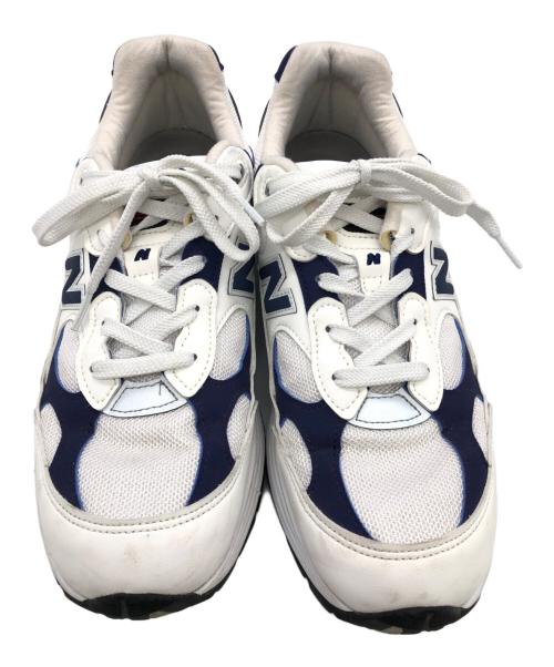 NEW BALANCE（ニューバランス）NEW BALANCE (ニューバランス) スニーカー ホワイト×ネイビー サイズ:28.5の古着・服飾アイテム