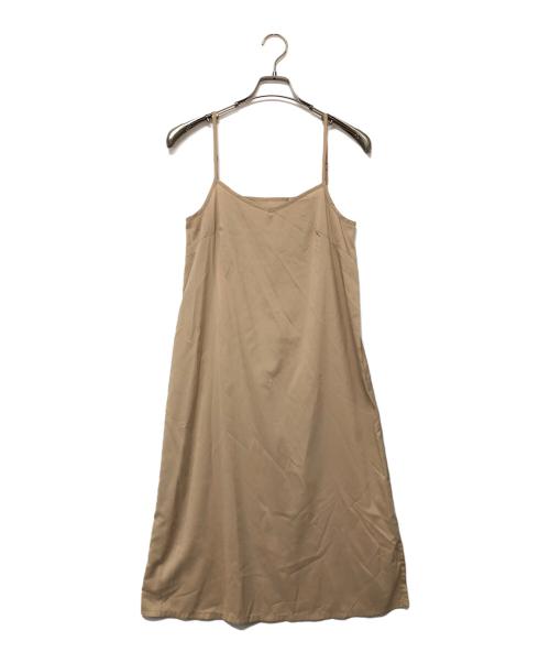 FRAY ID（フレイ アイディー）FRAY ID (フレイ アイディー) フリルワンピース ベージュ×ブルー サイズ:SIZE 0の古着・服飾アイテム