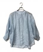 NOLLEY'Sノーリーズ）の古着「袖口シャーリングブラウス」｜スカイブルー